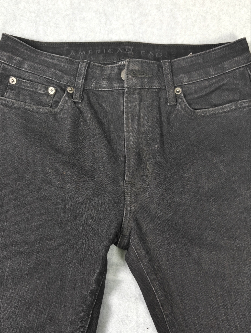 American Eagle Men's Black Slim Straight Jeans - Picture 2 of 6